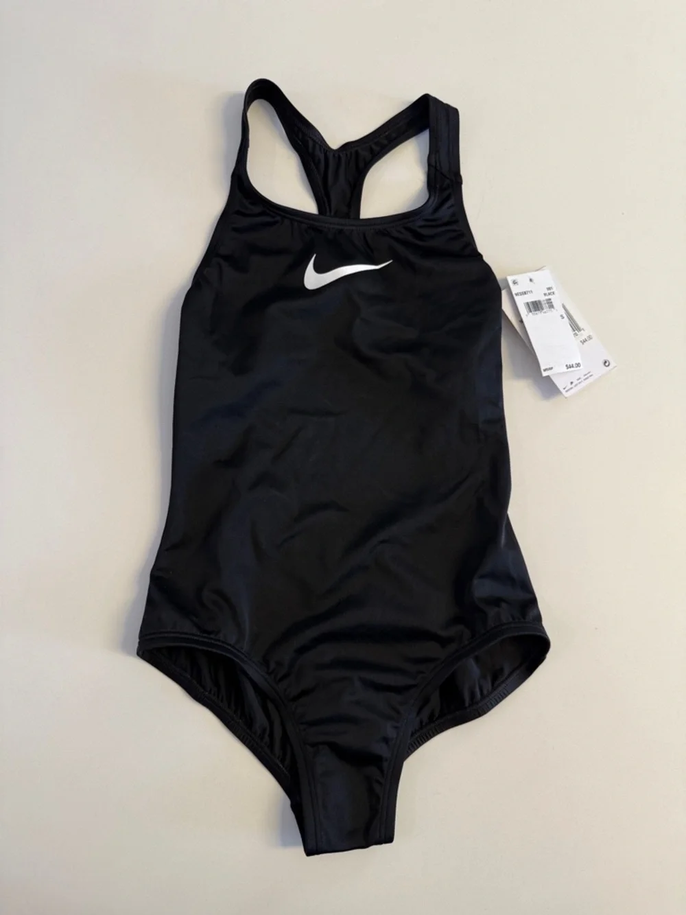 *Nike Essential Girl's Racerback 1-Piece Swimsuit - Black NESSB711-001 Sz Small
